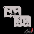 Ooh Stencils K19 - Pochoir Butterfly Unicorn Airbrush
